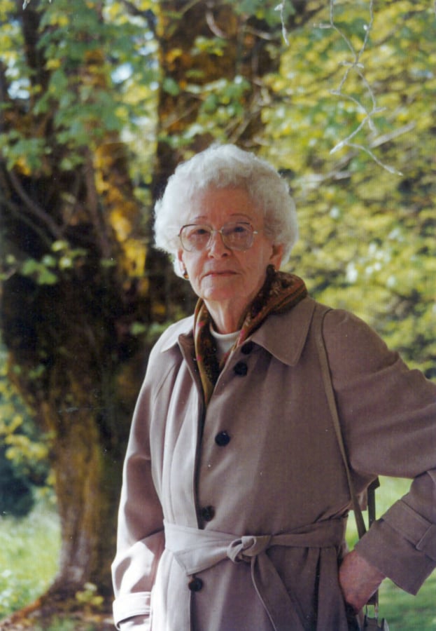 Late Vancouver poet Mary Barnard, toward the end of her life. Barnard attended Reed College and became a respected modernist poet. She published eight books in all — original poetry, translations of ancient Greek, a memoir and more.