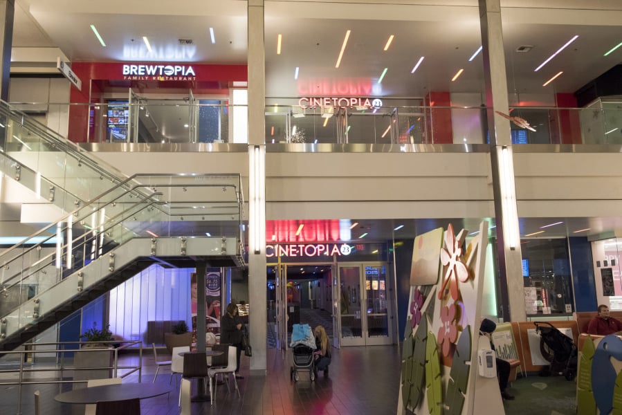 Cinetopia Vancouver Mall 23 (pictured in 2017) is the local luxury theater chain’s third location and occupies two levels at Vancouver Mall. All four of Cinetopia’s locations were partially or fully closed this week, and former employees say the company is being purchased by theater corporation AMC.
