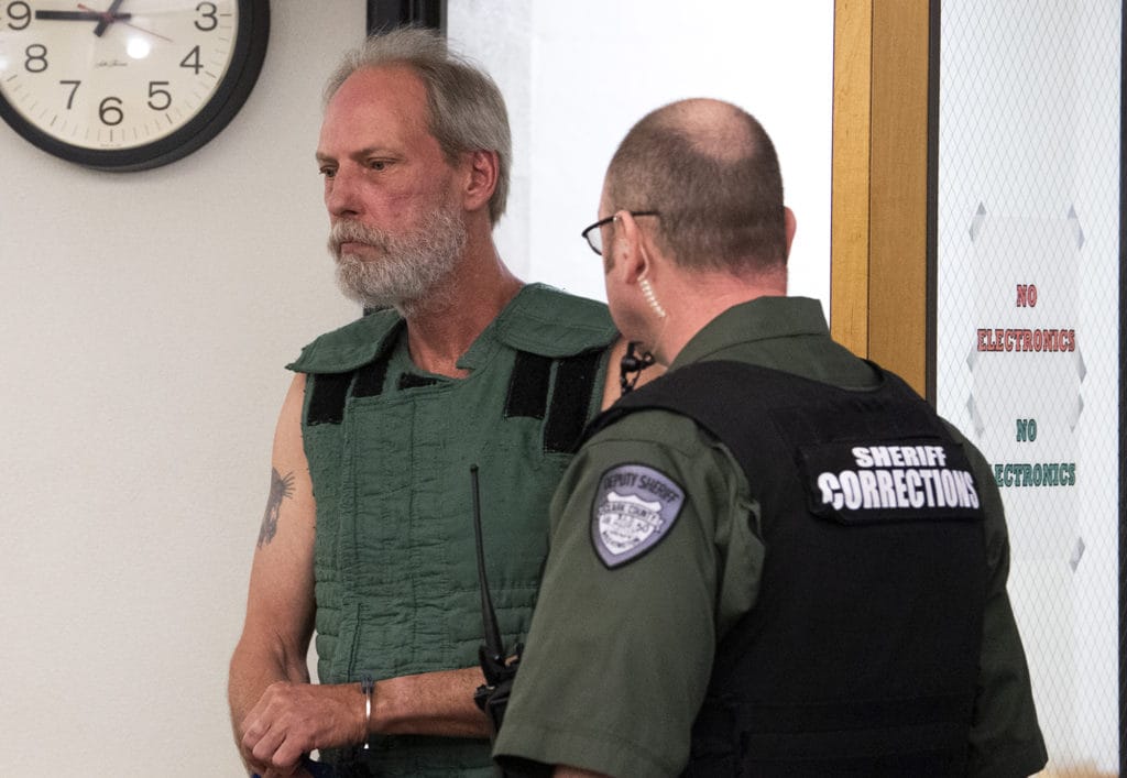 Richard Eugene Knapp, then-57, makes a first appearance in Clark County Superior Court on May 1, 2019 in connection with the 1994 rape and strangulation death of a woman in Vancouver.