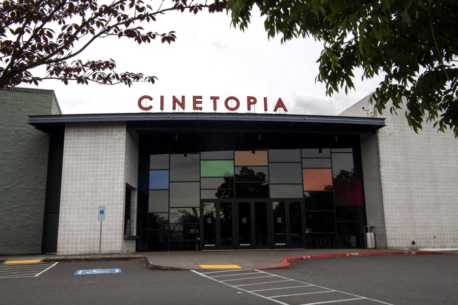 The Mill Plain Cinetopia appeared to be completely closed as of Monday, with no staff visible inside. All of the Cinetopia locations have either closed outright or reduced operations to just two screens.