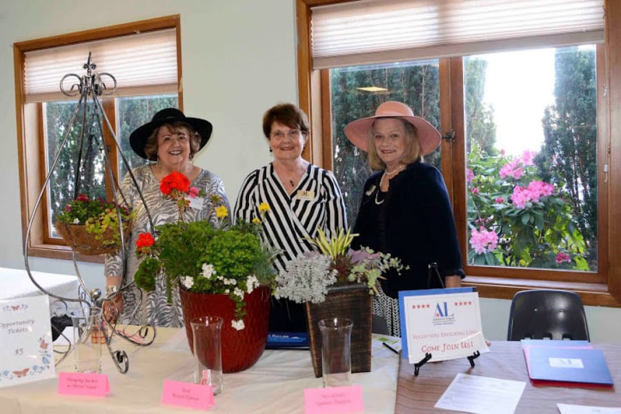 Lincoln: Assistance League Southwest Washington members and volunteers, from left, Pat Bartel, Barbara Knauer and Peg Steinmeyer at the league’s spring tea event.