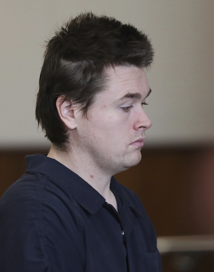 In this Feb. 28, 2019, photo, Christopher W. Cleary, 27, makes a court appearance in Provo, Utah. Cleary’s arrest for posting a Facebook threat to kill “as many girls as I see” fit a pattern of behavior for a troubled man with a history of terrorizing women he met over the internet. Cleary’s plea deal with Utah prosecutors fits a pattern of lenient punishments common for cyberstalking and online harassment cases. A judge who is scheduled to sentence Cleary on Thursday, May 23, must decide whether to accept prosecutors’ recommended sentence of probation.