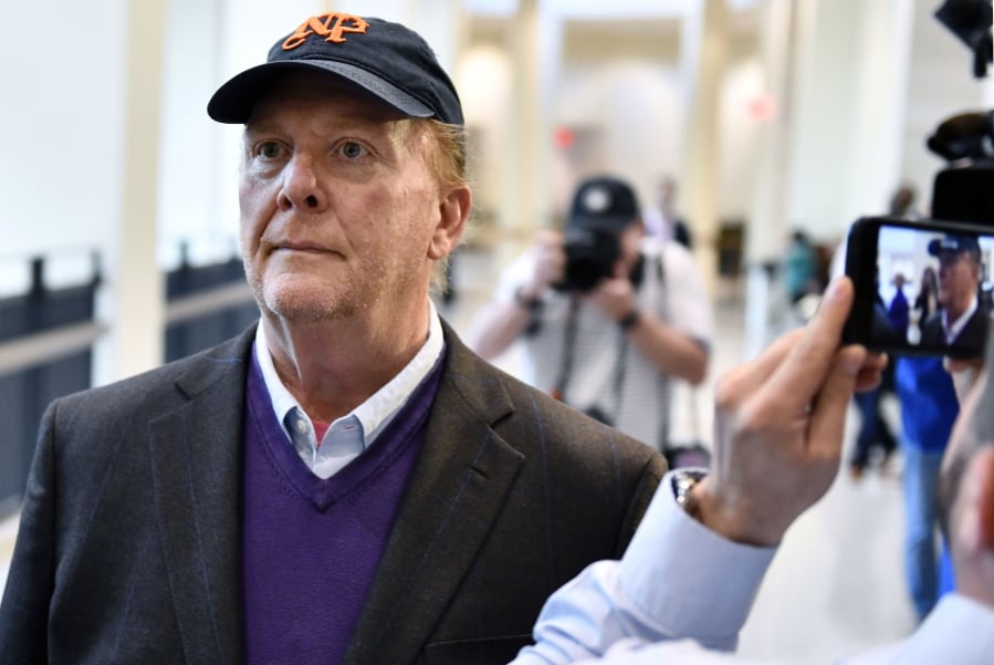 Chef Mario Batali arrives for arraignment, Friday, May 24, 2019, at municipal court in Boston, on charges he forcibly kissed and groped a woman at a Boston restaurant in 2017.