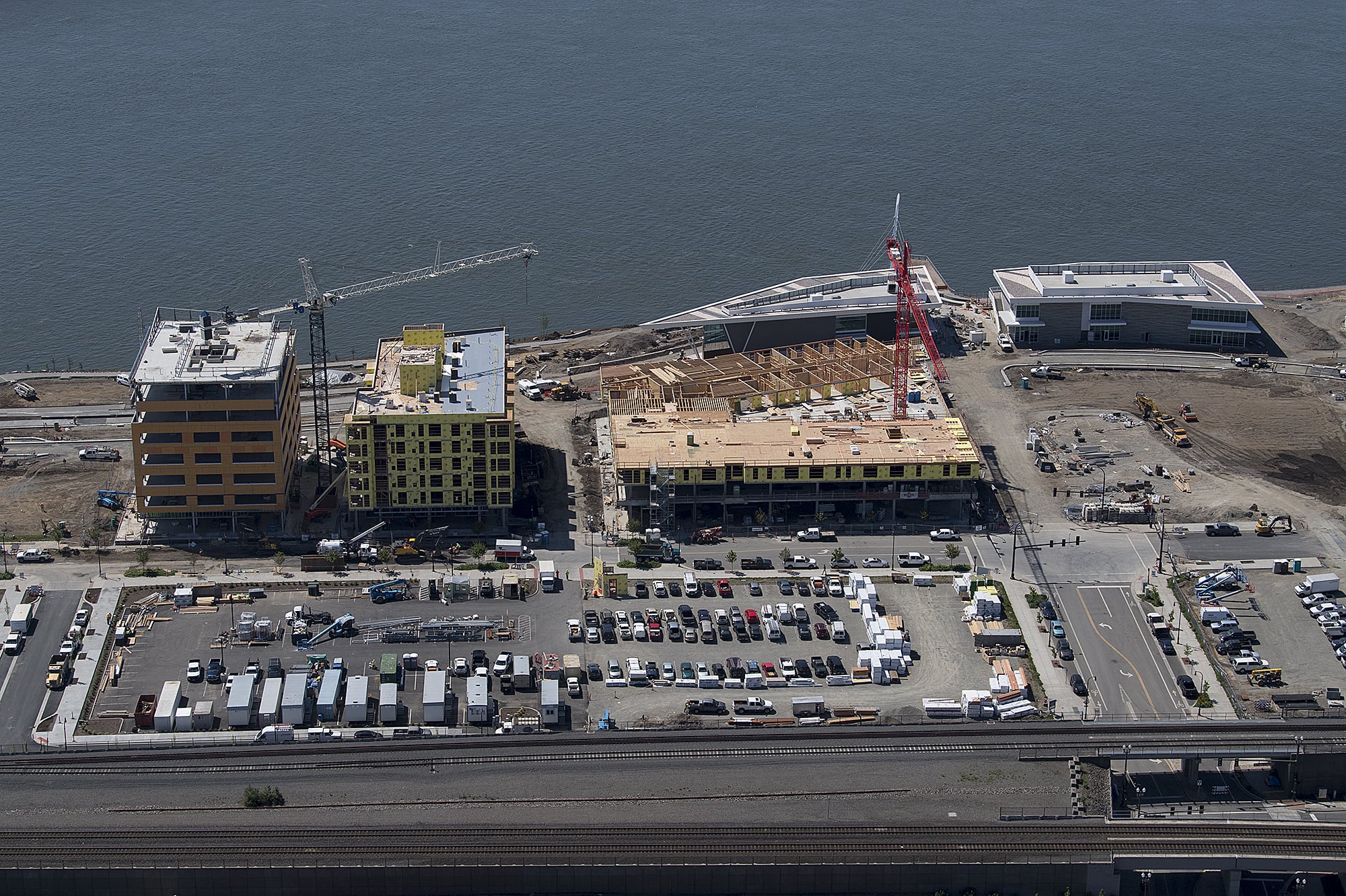 The empty lot that will is proposed to be a parking structure on the Vancouver Waterfront is photographed in May of 2018.