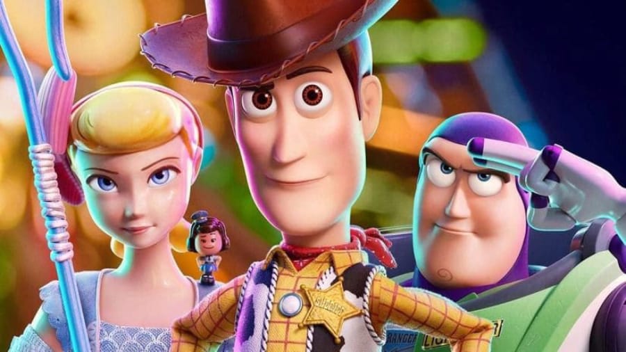 Bo, Woody and Buzz in “Toy Story 4.” Disney/Pixar