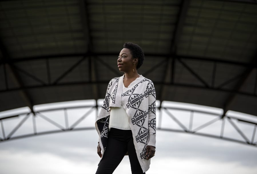 Shona Carter, 47, at Eisenhower Park in Vancouver. In April 2018, Carter received a bone marrow transplant and finished treatment for acute myeloid leukemia. After struggling to find a bone-marrow match, Carter is now raising awareness about the need for more African-American donors. Some 23 percent of African Americans are able to find a marrow match on the Be the Match registry. Carter was able to get a bone-marrow transplant from her half-sister.