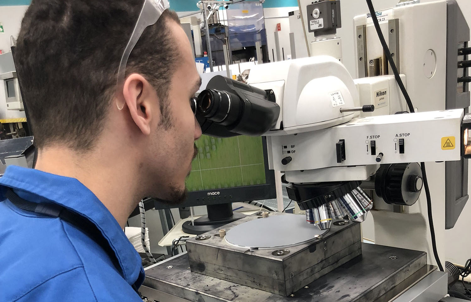 Devon Laverne, a 2018 graduate from Mountain View High School in Evergreen District, works in the laser mark department at SEH America in Vancouver.