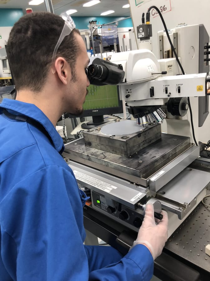 Devon Laverne, a 2018 graduate from Mountain View High School in Evergreen District, works in the laser mark department at SEH America in Vancouver. Laverne is attending mechatronics classes at Clark College while participating in the Career Launch program at SEH.