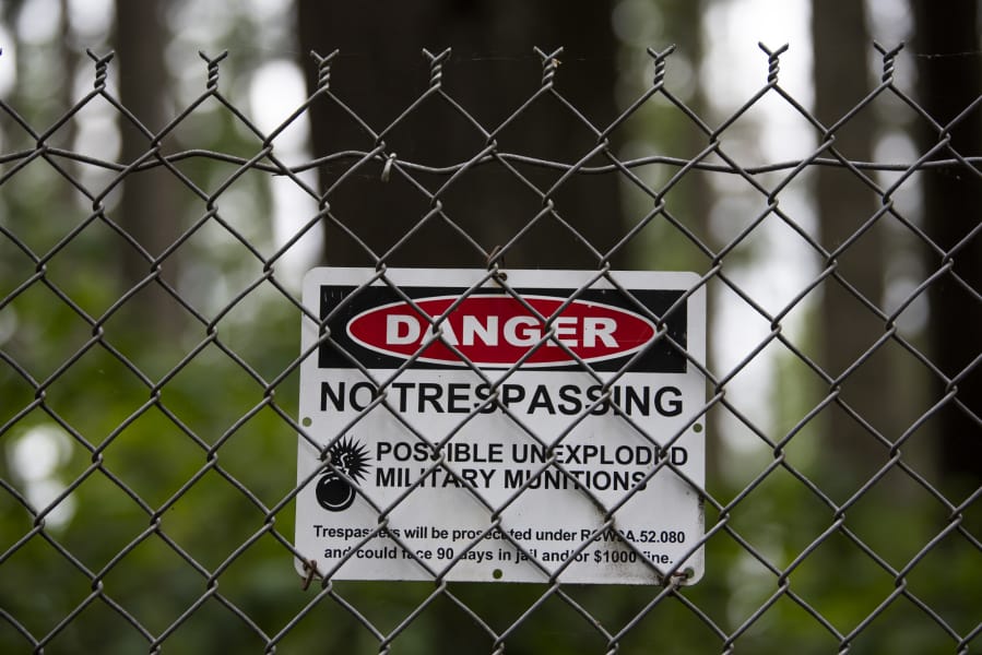The public is still prohibited from entering Camp Bonneville because of the danger of unexploded munitions left from military training.