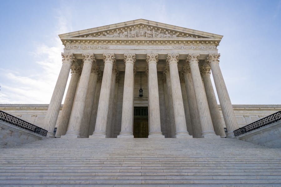 In this June 17, 2019 photo, The Supreme Court is shown in Washington. (AP Photo/J.