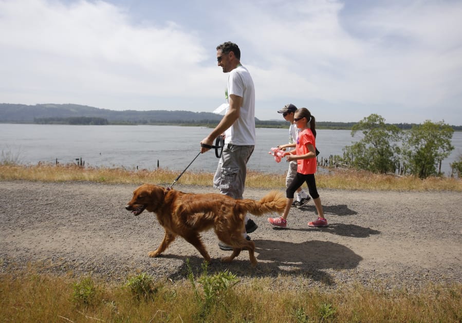 Get on the “waggin’ train” during the Hike on the Dike fundraiser for the West Columbia Gorge Humane Society.