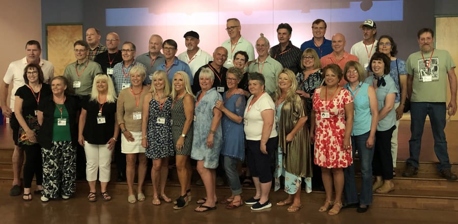 CENTRAL VANCOUVER: The St. Joseph Catholic School eighth grade Class of 1969 recently celebrated their 50th reunion together. Committee members pictured include Joe Schechla, Steve Beaird, Nanette Scarpelli Walker, Bobby Keerins, Val Koranda Clarke, Mike Wilson, David Martel, and Sue Groth Westbo.