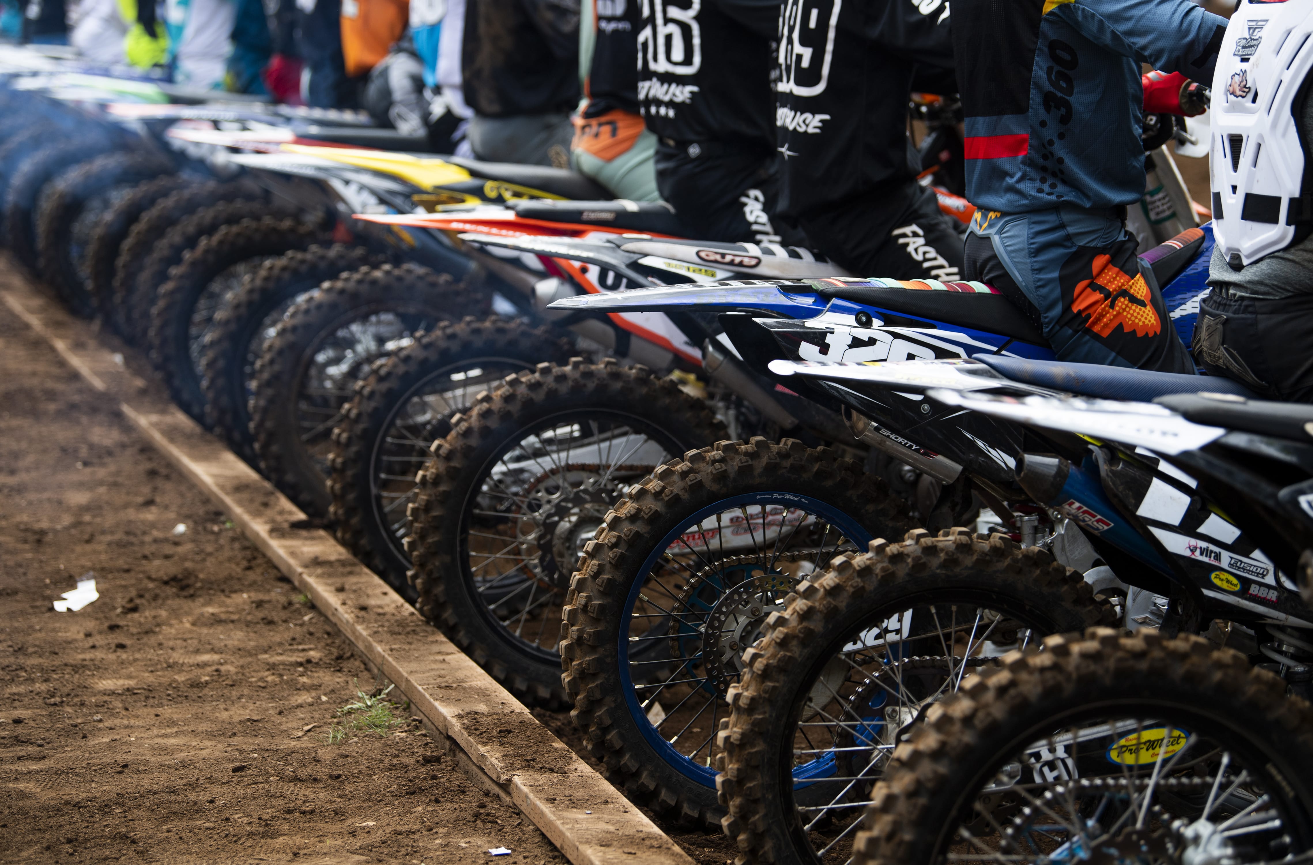 Riders line up for the 125 All Stare Race during the Washougal National Lucas Oil Pro Motocross at the Washougal MX Park on Saturday afternoon, July 27, 2019.