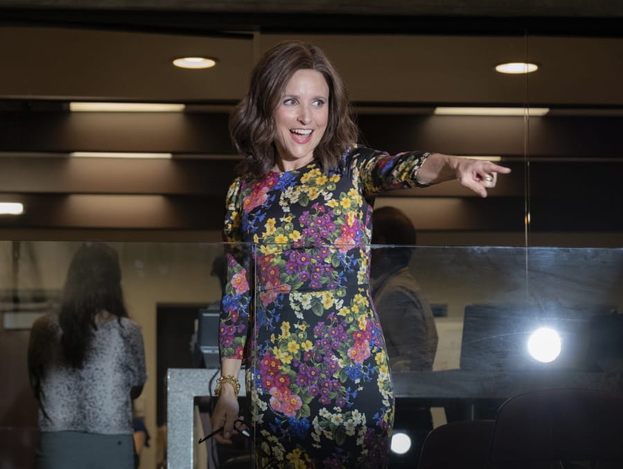 Julia Louis-Dreyfus in a scene from “Veep.” “Game of Thrones,” “Veep” and “The Big Bang Theory,” three major series that wrapped last season, will find out with Tuesday’s nominations if they have one more chance at Emmy gold.