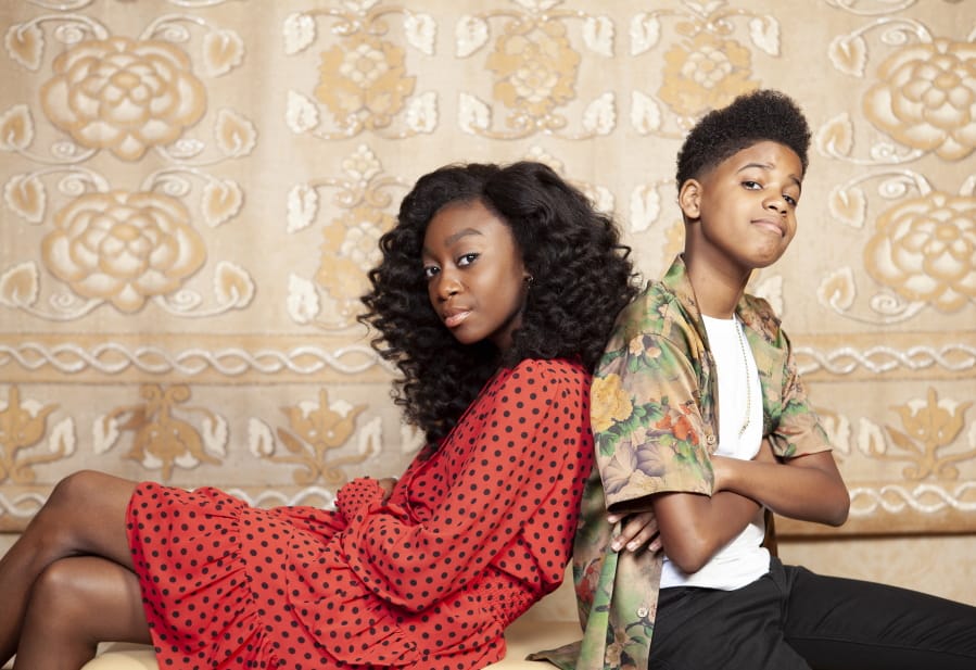Shahadi Wright Joseph and JD McCrary pose for a portrait at the Montage Hotel in Beverly Hills, Calif., to promote their film “The Lion King.” Rebecca Cabage/Invision