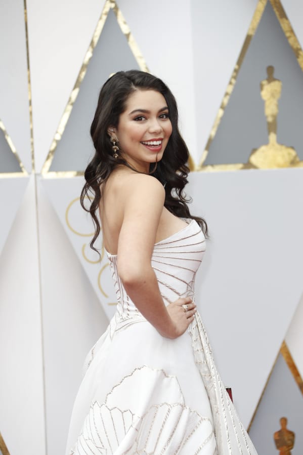 Auli’i Cravalho arrives at the 89th Academy Awards on Feb. 26, 2017, at the Dolby Theatre at Hollywood’s Highland Center in Hollywood.