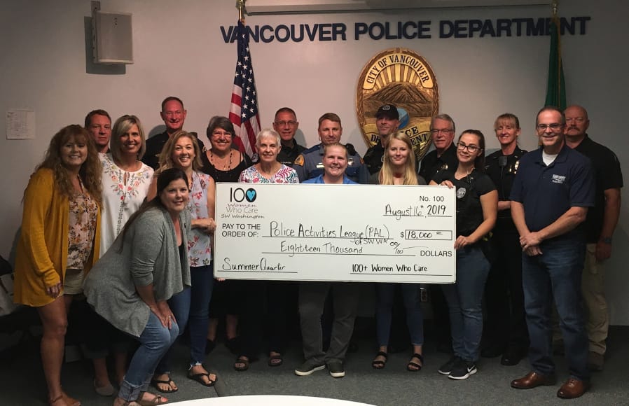 Hudson’s Bay: 100 Women Who Care donated $18,000 to the Police Activities League of Southwest Washington, which will allow the organization to bring additional programming to not only Vancouver, but also north and east Clark County.