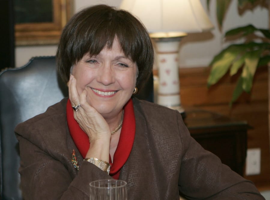 Louisiana Gov. Kathleen Blanco conducts an interview in December 2007 in her office in Baton Rouge, La.