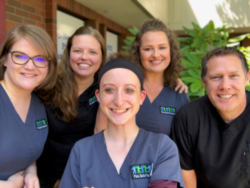 The Pain Relief Partners Team 
Front: Jessie, Raychel, Dr. Kessinger 
Back: Stephanie, Amber