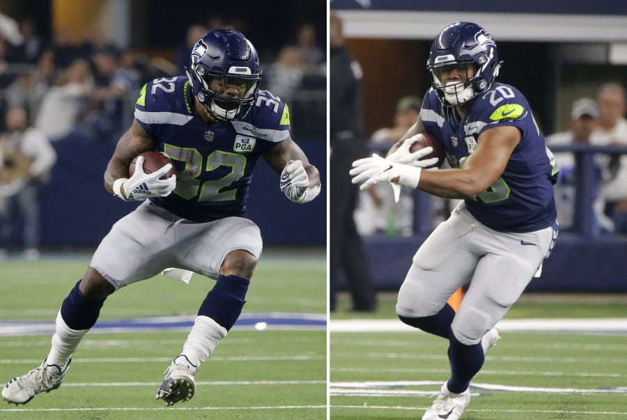 Despite rushing for more than a 1,100 yards last season there’s a good chance Chris Carson finds himself sharing the workload in Seattle’s backfield with Rashaad Penny.