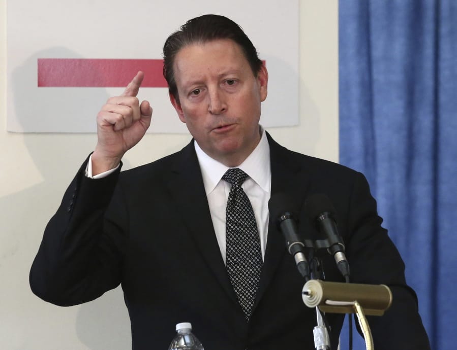 In this Jan. 30, 2019, file photo, Senate president Bill Galvano, R-Bradenton, speaks at a pre-legislative news conference in Tallahassee, Fla. Florida legislators are moving to officially condemn white nationalism, with Democrats and Republicans alike drafting resolutions against hate-spurred violence, but the unity could be short-lived as elected officials plunge into debates over how the government should intervene to prevent more mass killings and rein in white supremacists.