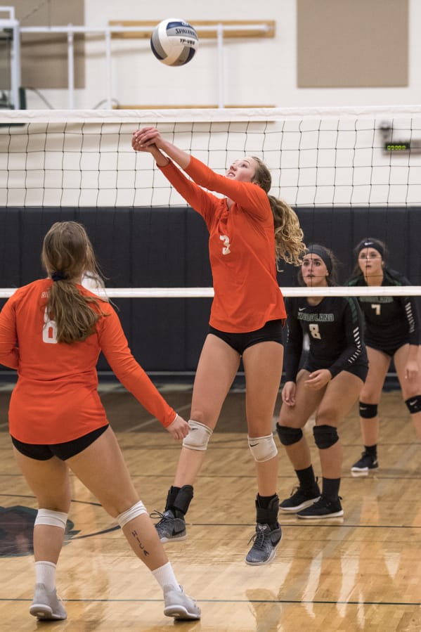 Ridgefield’s Delaney Nicoll (3) is the reigning Columbian All-Region player of the year. She and her Spudder teammates are aiming for a second 2A state title.