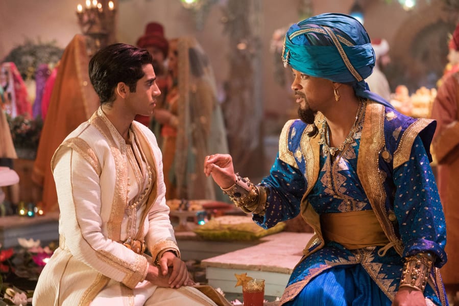 Mena Massoud, left, and Will Smith in “Aladdin.” Daniel Smith/Walt Disney Pictures