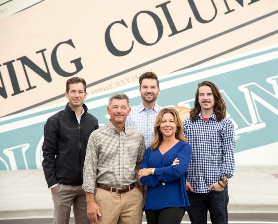 Aveum Images The Campbell family has owned The Columbian for nearly a century. Left to right: Will, Scott, Ben, Jody and Ross Campbell.
