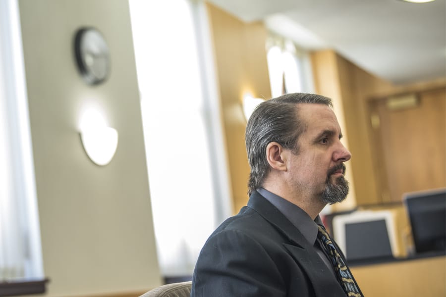Ronald Jay Bianchi at the start of his first trial on Jan. 28 in Clark County Superior Court.