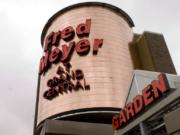 An exterior view of the copper face of the new Fred Meyer at Grand Central, Thursday April 10, 2008.