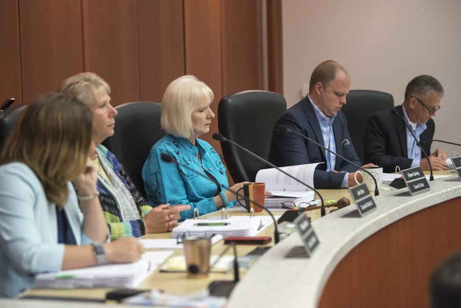 The Clark County Council listens to a presentation from its Correctional Facility Advisory Commission September 2019.