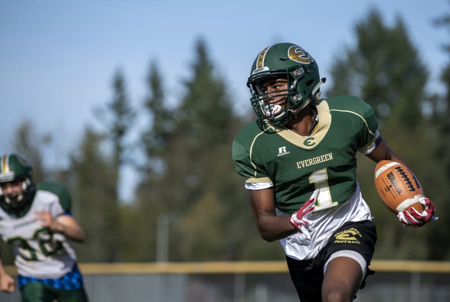 Despite prodding from friends at other schools, senior standout Zyell Griffin says he never considered leaving Evergreen for another high school.