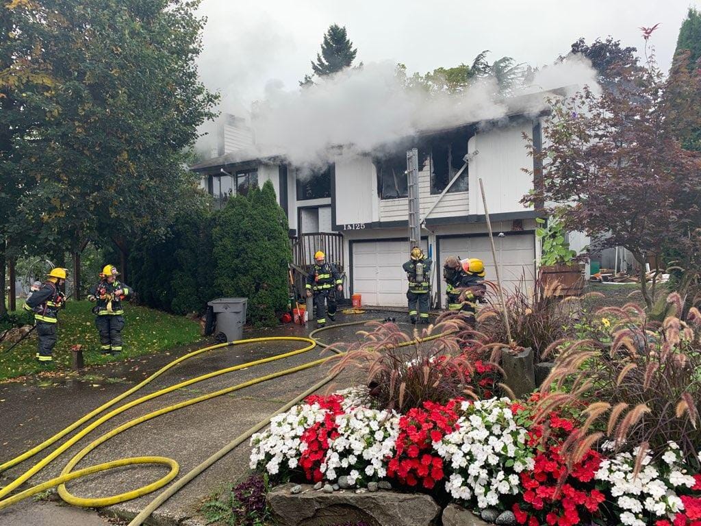 Fire crews respond to a Vancouver house fire.