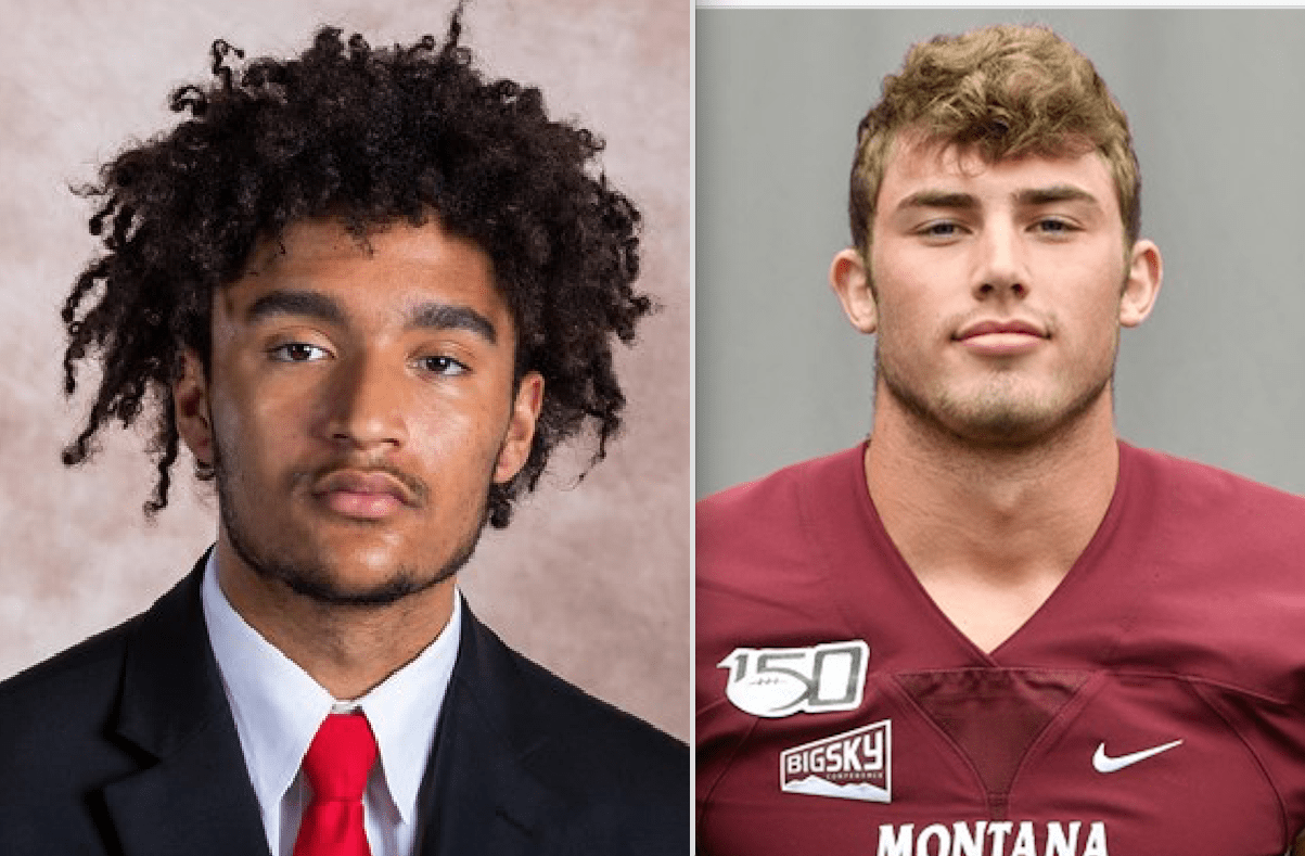 Darien Chase, left, and Cole Grossman made their collegiate debuts on Saturday for Nebraska and Montana, respectively.