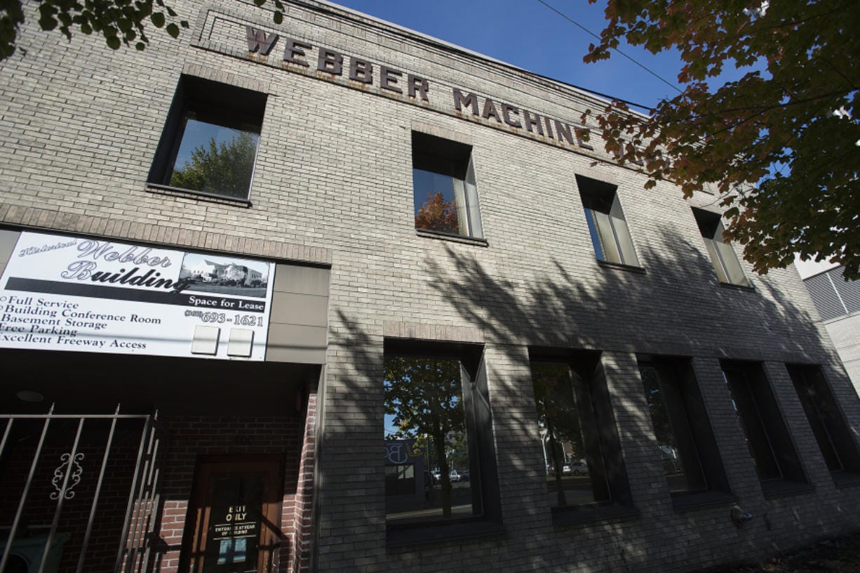 The century-old Webber Building in downtown Vancouver is pictured on Tuesday. The city is soliciting feedback on the future of the Waterfront Gateway Properties, a 6.4-acre parcel next to City Hall, which includes the Webber Building.