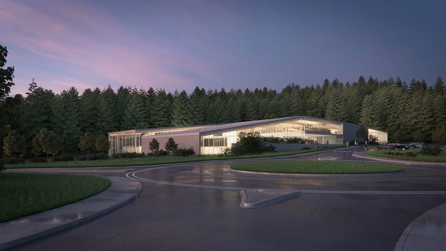 A rendering for how the proposed community center in Camas could look.
