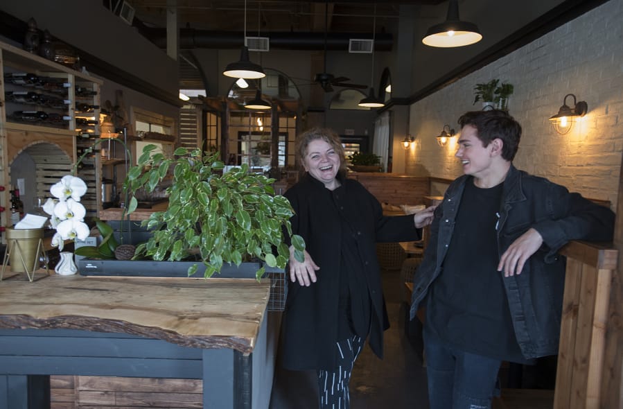 Owners Ella Bakh, left, and her son, Nick, opened Dediko, a new Georgian restaurant in downtown Vancouver. The restaurant is the realization of a lifelong dream for Ella Bakh, who decided to leave her career as a florist and attend culinary school to pursue her passion for cooking. She said she hopes her new restaurant will introduce traditional Georgian food to a new audience of American customers.