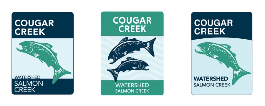 Clark County is asking the public to choose the design for new watershed signs where roads cross over named creeks.