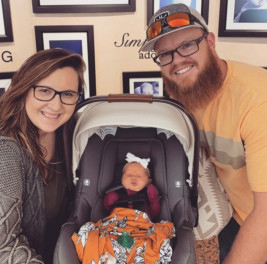 Kayla Edwards and her husband, Lance, both Vancouver natives, pose with their daughter, Indy Pearl Edwards. They now live in the Dallas, Texas area.