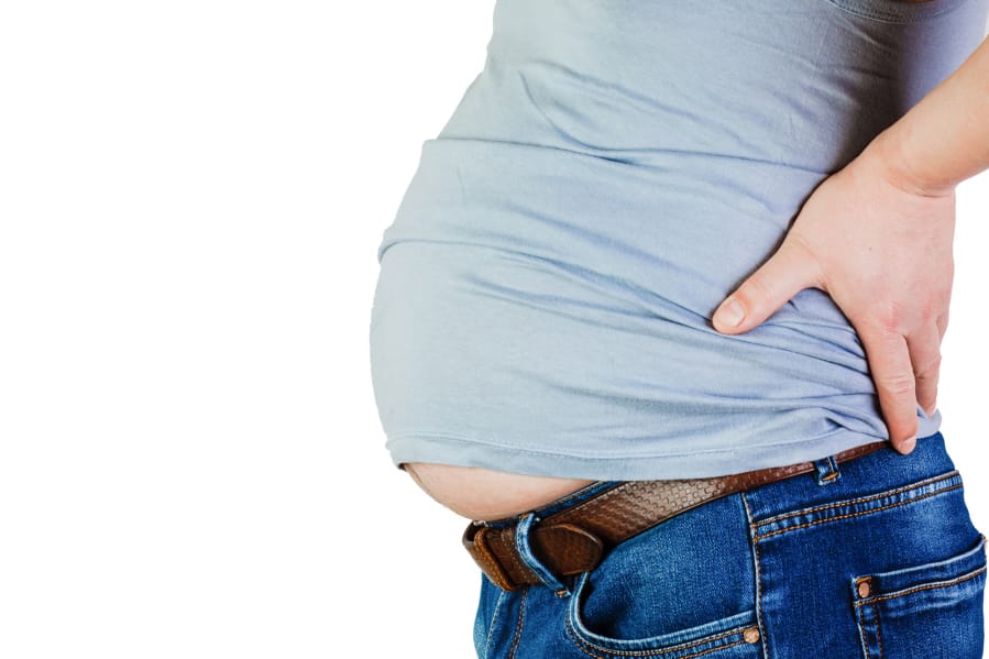 Belly fat is one of the most common types of fat for men.