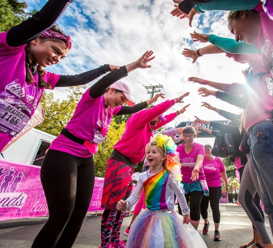 Participants young and old were celebrated at the Girlfriends Run for a Cure on Oct. 13 in Vancouver. In 13 years, the event has raised more than $600,000 for breast cancer research.