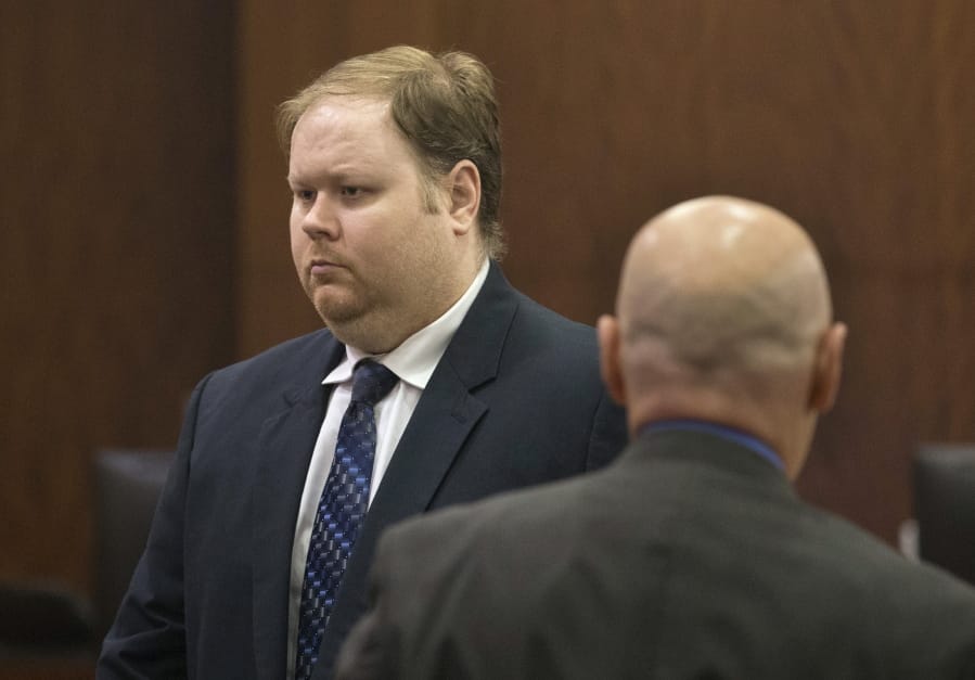 Ronald Haskell leaves the court during a break in the punishment phase of his capital murder trial on Monday, Sept. 30, 2019, in Houston. Haskell was found guilty of killing six members of his ex-wife&#039;s family in 2014.