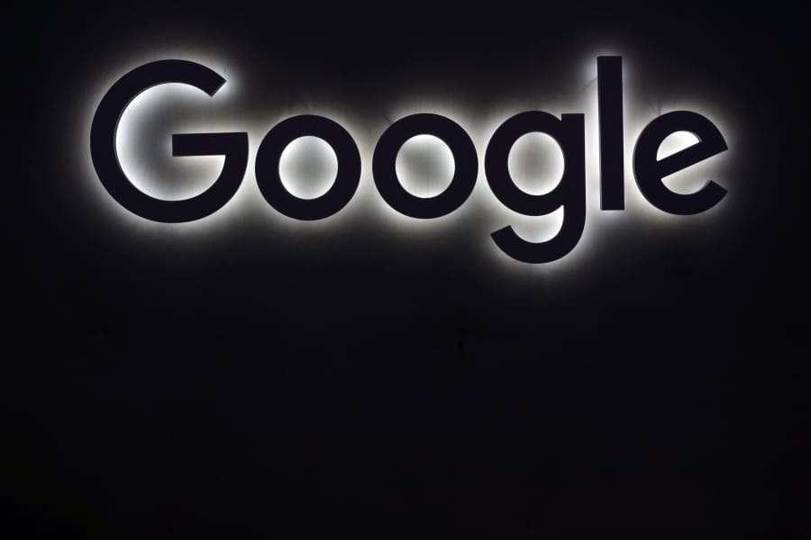 FILE - This Friday, June 16, 2017, file photo shows the Google logo at a gadgets show in Paris. Google said it has achieved a breakthrough in quantum computing research, saying its quantum processor has completed a calculation in just a few minutes that would take a traditional supercomputer thousands of years to finish.