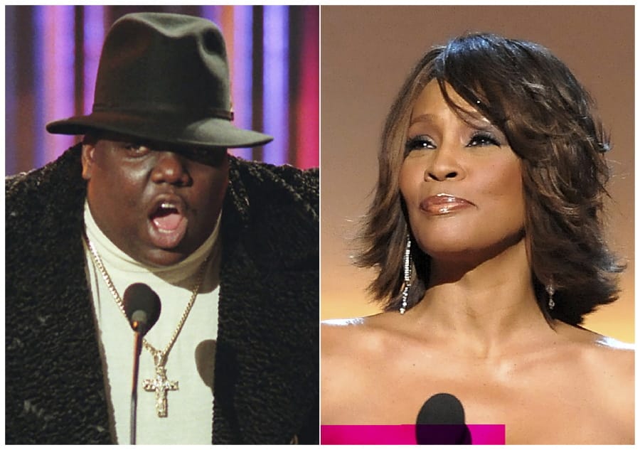 Notorious B.I.G., who won rap artist and rap single of the year, during the annual Billboard Music Awards in New York in December 1995, and singer Whitney Houston at the BET Honors in Washington in January 2009.