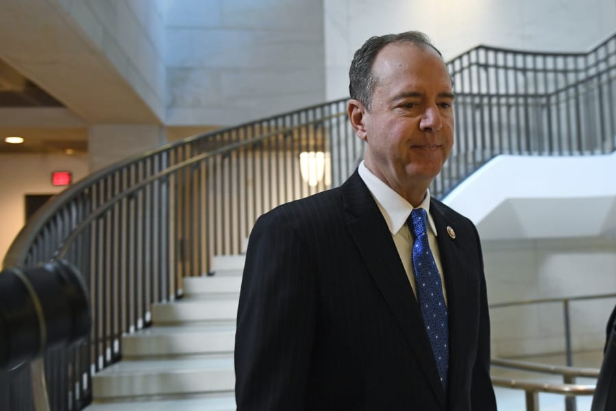 House Permanent Select Committee on Intelligence Chairman Rep. Adam Schiff, D-Calif., arrives on Capitol Hill for the interview with U.S. Ambassador to the European Union Gordon Sondland as part of the impeachment inquiry.