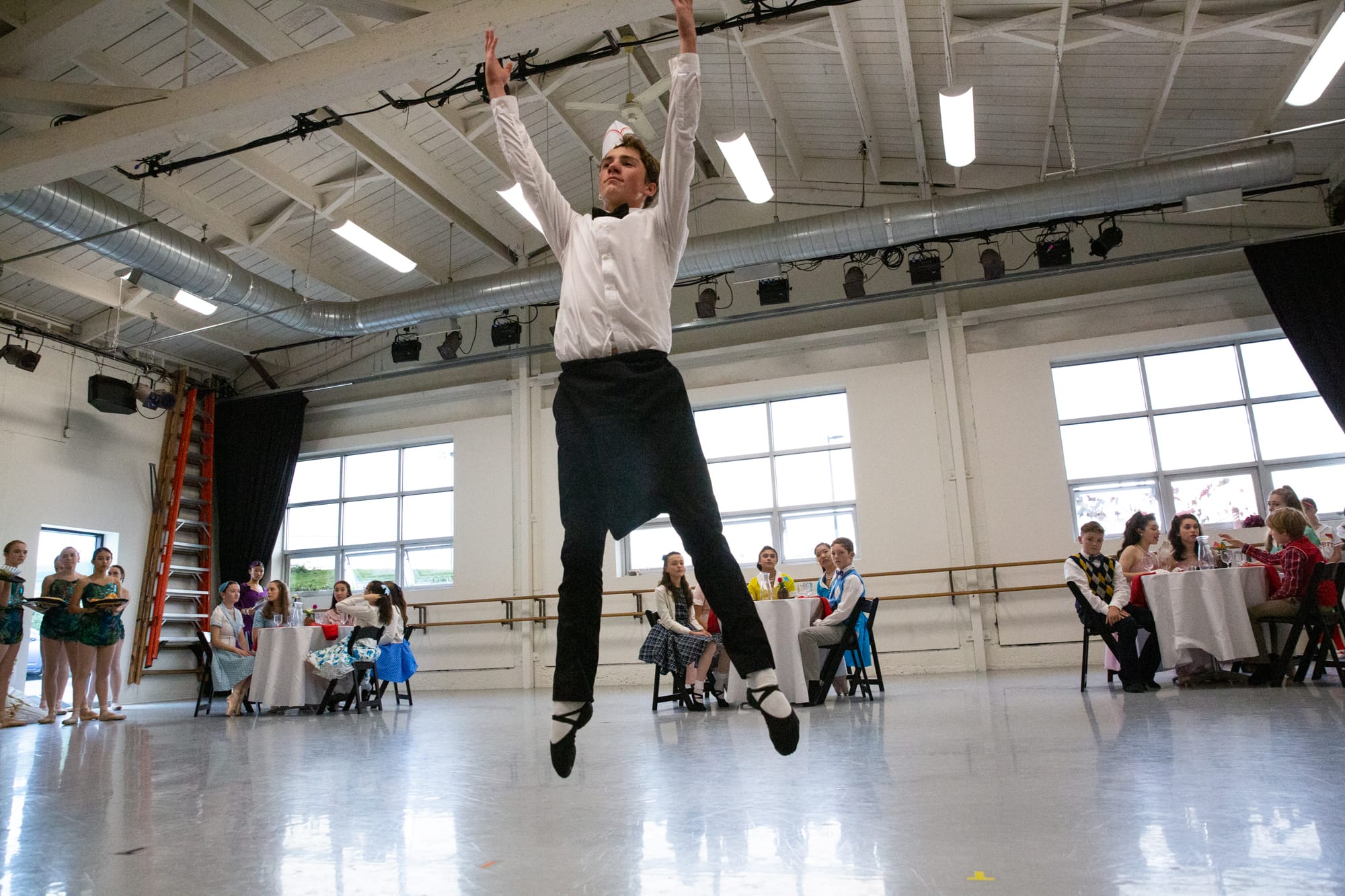 Joel Stanley performs in the first dress rehearsal for the upcoming world premiere of Tom Gold's "Petrushka" at The Portland Ballet studio in Portland.