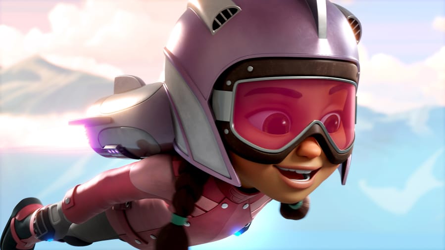 Disney Junior&#039;s &quot;The Rocketeer&quot; follows Kit, a young girl who receives a surprise package on her birthday revealing she&#039;s next in line to become the Rocketeer, a legendary superhero who has the ability to fly with the help of a rocket-pack.