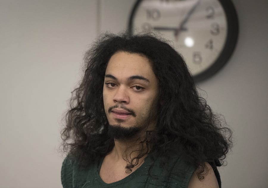 Isaac Depre Frazier makes a first appearance Jan. 2, 2018, in Clark County Superior Court in connection with a 2017 shooting and robbery in Vancouver. Frazier was sentenced Tuesday to 33 years in prison.