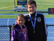 Sofia Soto, a Harney Elementary School student, and Sam Soto, a student at Gaiser Middle School, qualified for Junior Olympics cross country nationals on Saturday, Nov. 23, 2019, at Eugene, Ore. The compete for Whisper Running club.