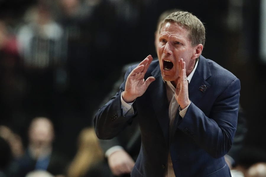 Gonzaga coach Mark Few has a few more challenges this season has he has to replace four starters from last year's squad. (AP Photo/Jae C.